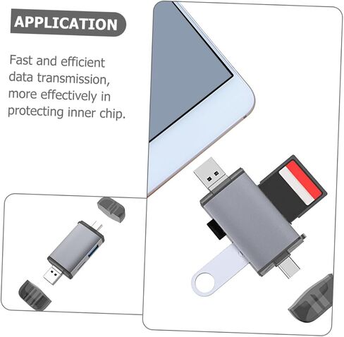 POPETPOP OTG Memory Card Reader USB Hub Adapter for USB C Cards Portable OTG Converter for Laptops Phones Tablets Efficient Data Transfer Safe Removal Protection in Saudi Arabia