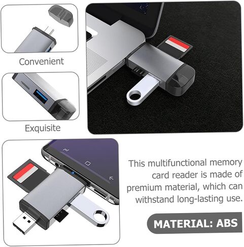 POPETPOP OTG Memory Card Reader USB Hub Adapter for USB C Cards Portable OTG Converter for Laptops Phones Tablets Efficient Data Transfer Safe Removal Protection in Saudi Arabia