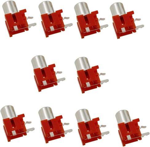 Oiyagai 10 Pack 2 RCA Female Jack Connectors for PCB Mounting – Dual AV Audio Video Sockets for DIY Electronics and Amplifier Projects in Kuwait