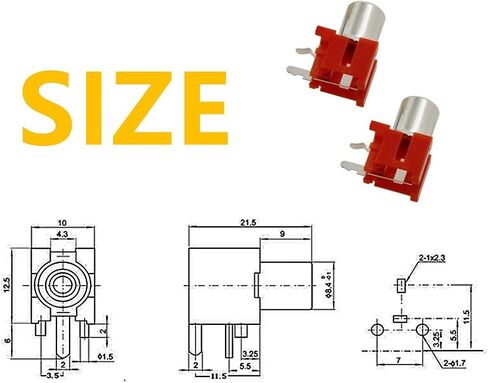 Oiyagai 10 Pack 2 RCA Female Jack Connectors for PCB Mounting – Dual AV Audio Video Sockets for DIY Electronics and Amplifier Projects in Kuwait