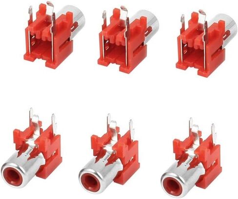Oiyagai 10 Pack 2 RCA Female Jack Connectors for PCB Mounting – Dual AV Audio Video Sockets for DIY Electronics and Amplifier Projects in Kuwait