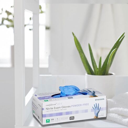 قفاز فحص النتريل McKesson Confiderm® 3.5C، كبير، أزرق in Saudi Arabia
