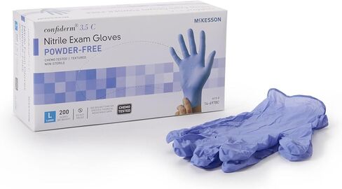 قفاز فحص النتريل McKesson Confiderm® 3.5C، كبير، أزرق in Saudi Arabia