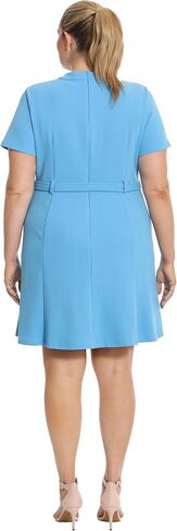 Maggy London Women's Notch Mock Neck Fit and Flare Crepe Dress in Saudi Arabia