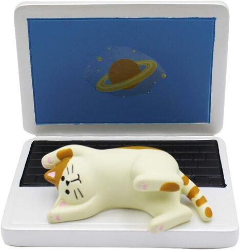 Suillty Lovely Cat Lay on Magic Book Cell Phone Stand Holder,Desktop Animal Smartphone Support Cradle Dock Table Decoration in Saudi Arabia