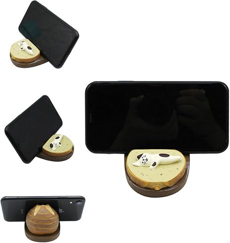 Suillty Lovely Cat Lay on Magic Book Cell Phone Stand Holder,Desktop Animal Smartphone Support Cradle Dock Table Decoration in Saudi Arabia
