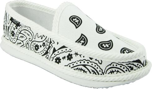 Troooper America KS-002 Bandanna Paisley Slip-On House Shoe Slippers (10, Navy/White) in Kuwait