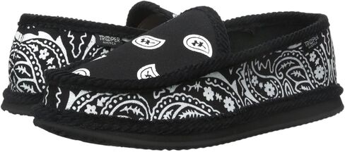 Troooper America KS-002 Bandanna Paisley Slip-On House Shoe Slippers (10, Navy/White) in Kuwait