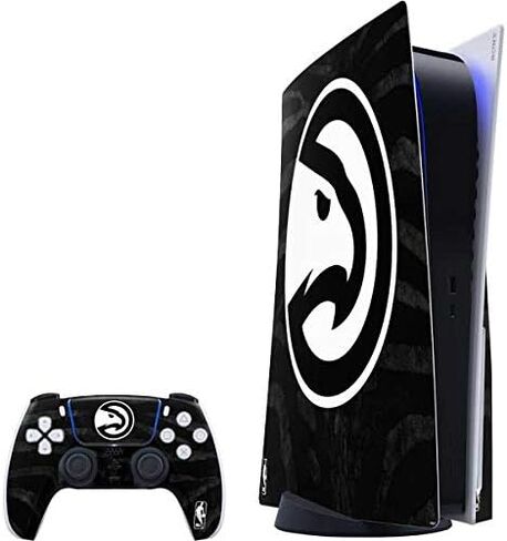 Skinit Decal Gaming Skin Compatible with PS5 Bundle - Officially Licensed NBA Atlanta Hawks Dark Rust Design in Saudi Arabia