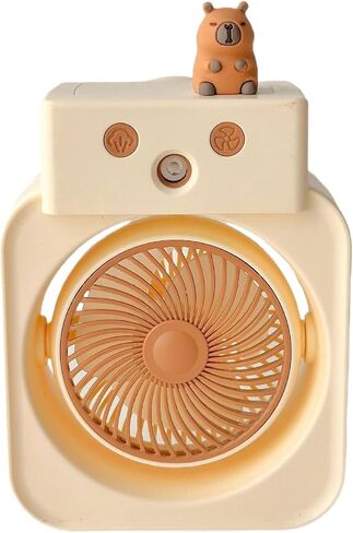 Water Mister Fan,3-speed Cool Air Fan | Spray Hydration Humidifier USB Charging Compact for Outdoor Kitchen Truck Greenhouse Construction Beach Car Bathroom Camping in Saudi Arabia