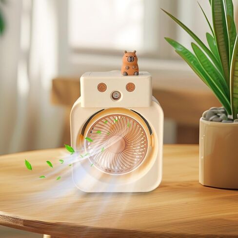 Water Mister Fan,3-speed Cool Air Fan | Spray Hydration Humidifier USB Charging Compact for Outdoor Kitchen Truck Greenhouse Construction Beach Car Bathroom Camping in Saudi Arabia