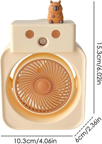 Water Mister Fan,3-speed Cool Air Fan | Spray Hydration Humidifier USB Charging Compact for Outdoor Kitchen Truck Greenhouse Construction Beach Car Bathroom Camping in Saudi Arabia