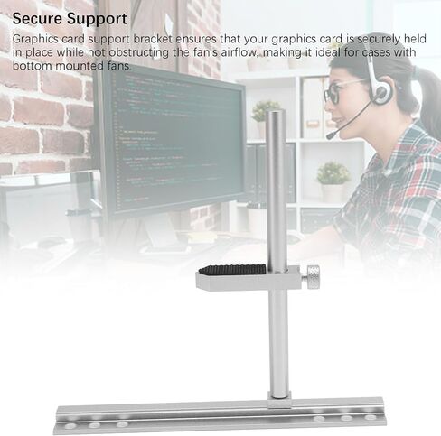 EBTOOLS GPU Support Bracket ، دعم بطاقة الرسومات مع قوس قابلة للارتفاع ، بطاقة فيديو مضادة لبطاقة SAG لعشاق 9cm 12cm 14cm (أسود) in Kuwait
