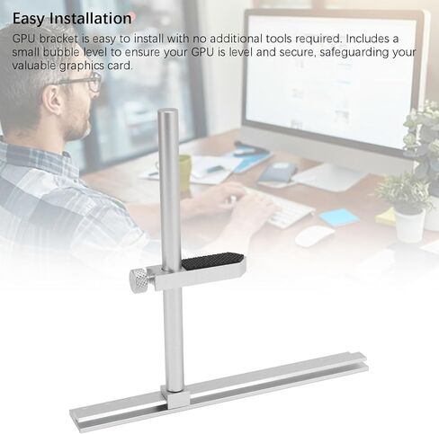 EBTOOLS GPU Support Bracket ، دعم بطاقة الرسومات مع قوس قابلة للارتفاع ، بطاقة فيديو مضادة لبطاقة SAG لعشاق 9cm 12cm 14cm (أسود) in Kuwait