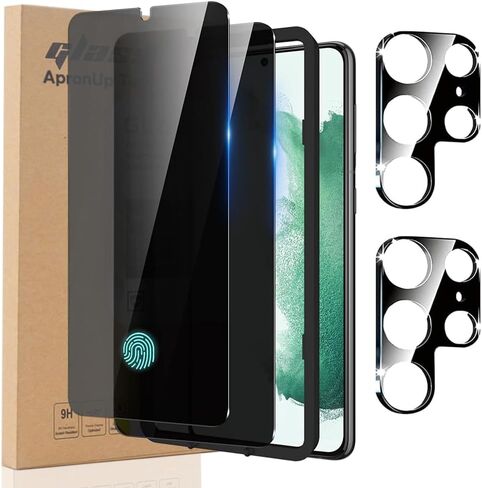 [2+2 for Samsung Galaxy S25 Ultra Privacy Screen Protector Tempered Glass with Camera Lens Protector and Easy Installation Tool, [Fingerprint Unlock], Anti Scratch, Anti Spy, Case Friendly in Saudi Arabia