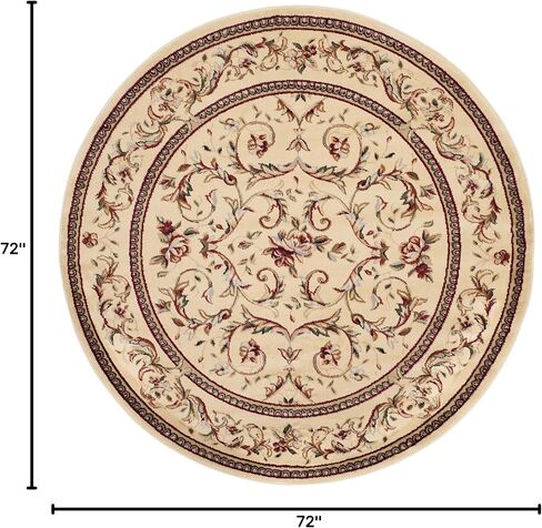 سجادة SAFAVIEH Lyndhurst Collection Accent - 4 × 6 بوصة، عاجي وعاجي، تصميم ملتف، لا يتساقط ويسهل العناية به، مثالي للمناطق ذات حركة المرور العالية في المدخل، وغرفة المعيشة، وغرفة النوم (LNH322A) in Saudi Arabia