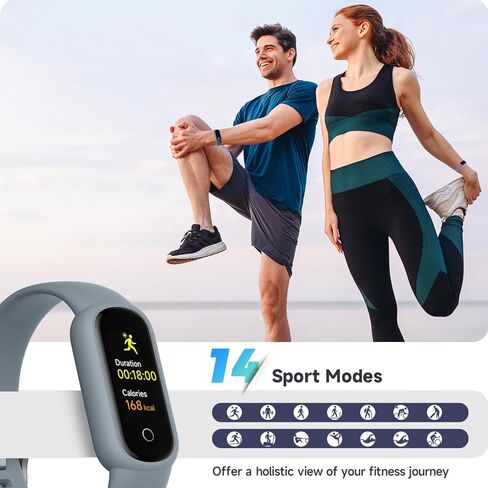 Fitness Tracker Watch with Sleep Tracker/IP68 Waterproof, Activity Tracker with Pedometer Step Counter, Health Watch for Women Men with 14 Sports Compatible Android iOS, Black in Kuwait