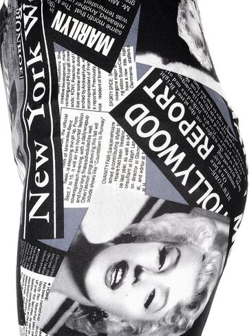 سراويل ضيقة مطبوعة قابلة للتمدد مستوحاة من صحيفة Anna-Kaci للسيدات من Marilyn Monroe in Saudi Arabia