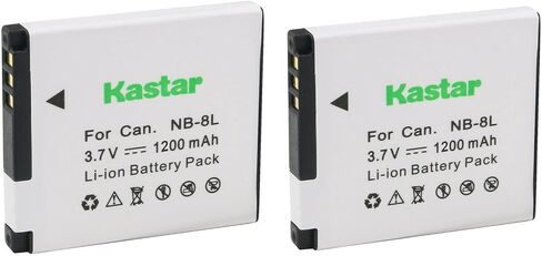 Kastar 4-Pack NB-8L / NB-8LH Battery 3.7V 1200mAh Replacement for Canon PowerShot A2200, PowerShot A3000 is, PowerShot A3100 is, PowerShot A3150 is, PowerShot A3200 is, PowerShot A3300 is Camera in Saudi Arabia