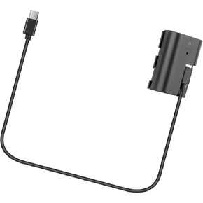 USB C to LPE6 Dummys Battery Spring Power Connectors Cable Replacement for 90D 80D 70D 60Da Mark 6D Mark