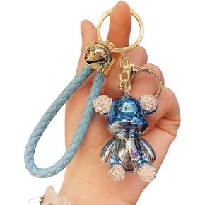 Men Women Boy Girl Cool Half Mechanical Body Standing Bear Keychain Christmas Gift Animal Pendant Metal Key Ring in Saudi Arabia