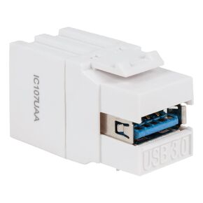 ICC USB 2.0 A to B Modular Coupler in White for HD Style