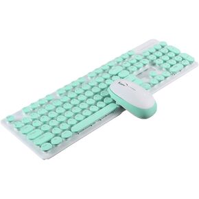 Wireless Mechanical Keyboard,Wireless Keyboard and Mouse Set/Home Office Ladies Cute Desktop Laptop