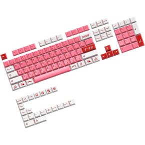Keycaps 125Keys Teenage Girl Sweetheart Keycaps Japanese Adaptable 60/80/87/98/104/108 Mechanical Keyboards