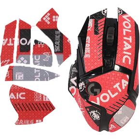 Mouse Grip Tape Full Coverage for Logitech G502 Gaming Mouse, Mouse Anti Slip Grip Tape,Self-Adhesive PreCut Sweat-Resistant Professional Mice Upgrade Kit(Red)