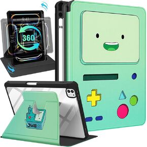 for iPad Pro 11 Inch Case 2024 - Cute Cartoon Cool Funny Design for Women Girls Boys Kids Teen 360° Rotating Covers Follio Stand Pencil Holder for iPad Pro M4 11 Inch Case, Game