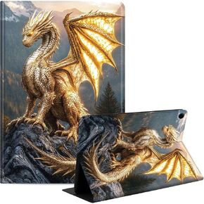 Case for Samsung Galaxy Tab S10 FE/ S9 FE 5G 10.9 Inch/Tab S9 11 Inch, Slim PU Leather Stand Cover with Auto Wake/Sleep, Multi-Angle Viewing & Shockproof, Black Cat Sky