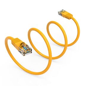50Ft Cat5E UTP Ethernet Network Booted Cable Yellow