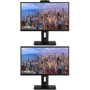 ViewSonic VG2440V 24-inch 1920 x 1080 Full HD LCD IPS Monitor, 2-Pack Bundle with VG2440, Ultra-Thin Bezel, FreeSync, Eye-Care, HDMI, DisplayPort, USB Hub, Speakers, Webcam, Microphone