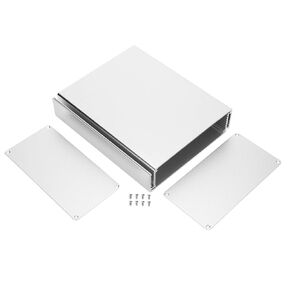 Aluminum Alloy Split Type Project Enclosure for PCB Industrial Equipment (sandgestrahltes oxidiertes Schwarz)