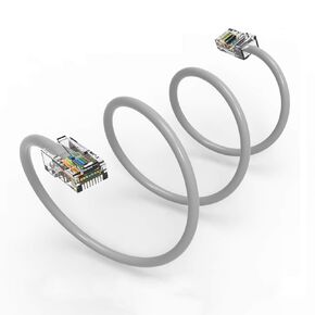 1Ft Cat5E UTP Ethernet Network Non Booted Cable Gray