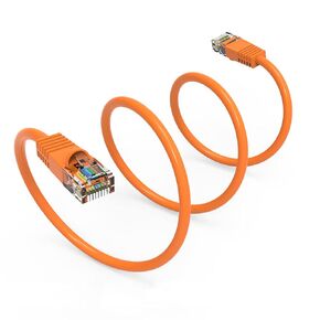 100Ft Cat5E UTP Ethernet Network Booted Cable Orange