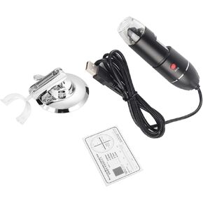 500X Handheld Electronic Magnifier, USB Microscope for Computer, Laptop, with LED Light, 8pcs LED, Manual Focusing, Wide Range of Applications