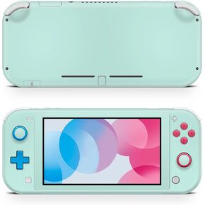 ZOOMHITSKINS Switch Lite Accessories, Compatible for Switch Lite Skin, One Color Plain Solid Mint Blue Green Pastel, 3M Vinyl, Durable & Fit, Easy to Install, Made in The USA