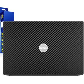 ArmorSuit MilitaryShield Black Carbon Fiber Skin Vinyl Wrap for Dell XPS 15 9500/9510 / 9520/9530 - Lid