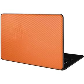 Skinit Decal Laptop Skin Compatible with Google Pixelbook Go - Orange Carbon Fiber Specialty Texture Material Design