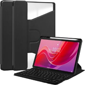 Compatible with Lenovo Tab M11 11inch TB-330FU/TB-331FC Case with Keyboard, Pen Holder Cover Swivel Stand Folio Flip Smart Tab M11 2024 Tablet Cover Auto Sleep/Wake(Dark Blue)