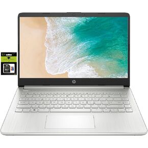 HP 14 "LAPTOP Light Ultral Light للطلاب والأعمال التجارية ، معالج Intel Celeron رباعي النواة ، ذاكرة الوصول العشوائي 8 جيجا بايت ، تخزين 192 جيجا بايت (128 جيجا بايت EMMC + 64GB Ghost Manta SD) ، HDMI ، WiFi ، USB-A&C ، Win 11
