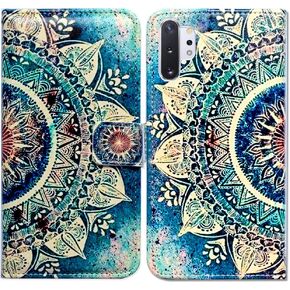 Galaxy Note 10 Plus Case, Retro American Flag Card Slot Wallet Leather Cover Case for Samsung Galaxy Note 10 Plus