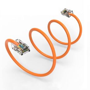 15Ft Cat5E UTP Ethernet Network Non Booted Cable Orange