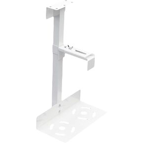 CPU Under Desk Mount Bracket Under Desk Computer Mount, Wall Mountable, Adjustable Host Stand, Accessories, CPU Holder, White