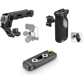 SmallRig Push-Button Rotating NATO Side Handle for Left and Right Hand Lightweight NATO Top Handle and Quick Release NATO Rail