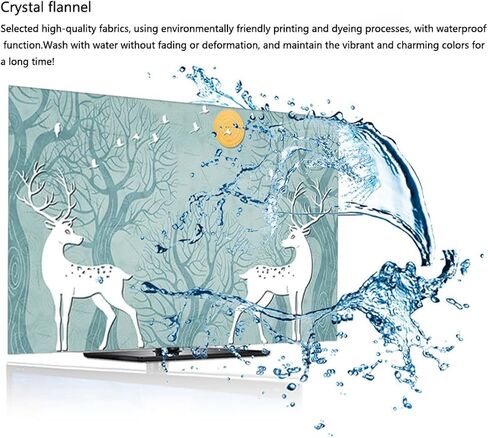 Universal Indoor TV Dust Cover for Wall Mounted LED LCD Monitor Dust Cover Art Cloth Liquid Crystal Display Protective Case Dustproof TV Cover(Size:58IN,Color:C) in Saudi Arabia