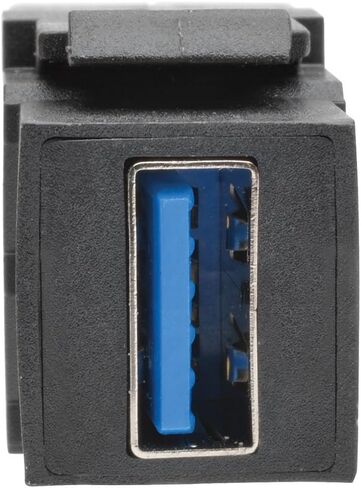 Tripp Lite USB 3.0 Keystone/Panel Mount Cable (M/F) ، موصل زاوية ، أسود ، 1 '(U324-001-KPA-BK) in Saudi Arabia