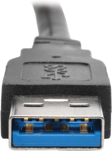 Tripp Lite USB 3.0 Keystone/Panel Mount Cable (M/F) ، موصل زاوية ، أسود ، 1 '(U324-001-KPA-BK) in Saudi Arabia