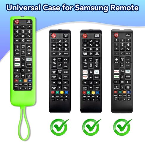 3 Pack Remote Case Compatible with Samsung TV Remote, Universal Silicone Protective Battery Cover Sleeve Skin for Samsung Smart TV LCD LED HDTV 3D Smart TVs Models (Pink+Blue+Green) in Saudi Arabia